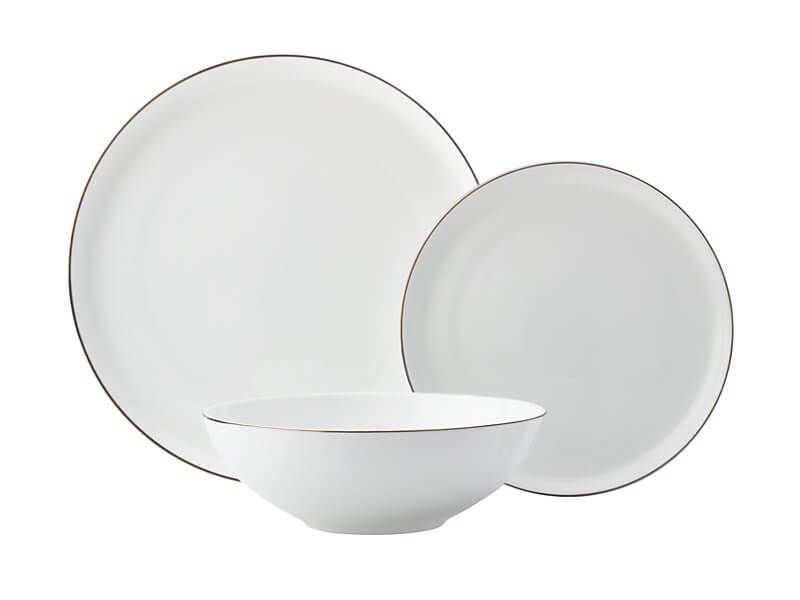 Cashmere Luxe High Rim Dinner Set 12pc Gold – Australian Kitchen